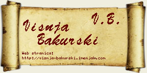 Višnja Bakurski vizit kartica